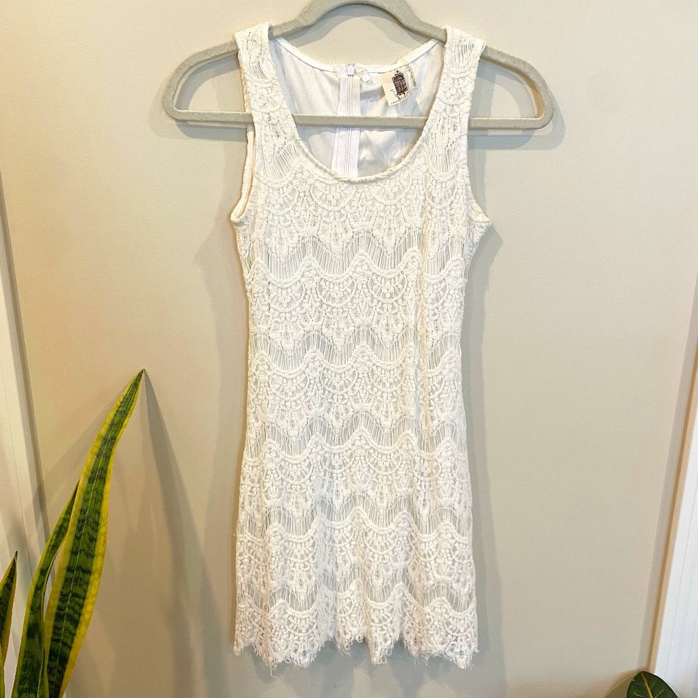 Francesca's White Lace Dress
